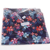 Maxbell Printed Waterproof Fabric By the Yard for Cushion Table Cloth Blue + Flower