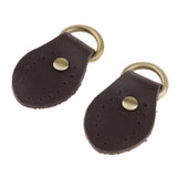 Maxbell 2pcs PU Leather Handle Snap Buckles for Handbag Making Accessories Coffee