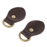 Maxbell 2pcs PU Leather Handle Snap Buckles for Handbag Making Accessories Coffee