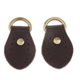 Maxbell 2pcs PU Leather Handle Snap Buckles for Handbag Making Accessories Coffee