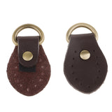 Maxbell 2pcs PU Leather Handle Snap Buckles for Handbag Making Accessories Coffee