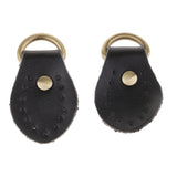 Maxbell 2pcs PU Leather Handle Snap Buckles for Handbag Making Accessories Black