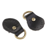 Maxbell 2pcs PU Leather Handle Snap Buckles for Handbag Making Accessories Black