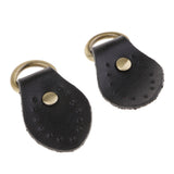 Maxbell 2pcs PU Leather Handle Snap Buckles for Handbag Making Accessories Black