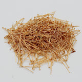 Maxbell 500pcs Metal Gold Flat Head Pins Finding Connectors Jewelry Making 26mm