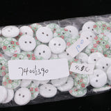 Maxbell 100Pcs Snowflake Wooden Buttons Sewing Clothing Accessories 15mm Light Green