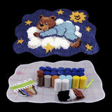 Maxbell Latch Hook Kits with Basic Tool and Instruction for Rug Making Sleeping Bear