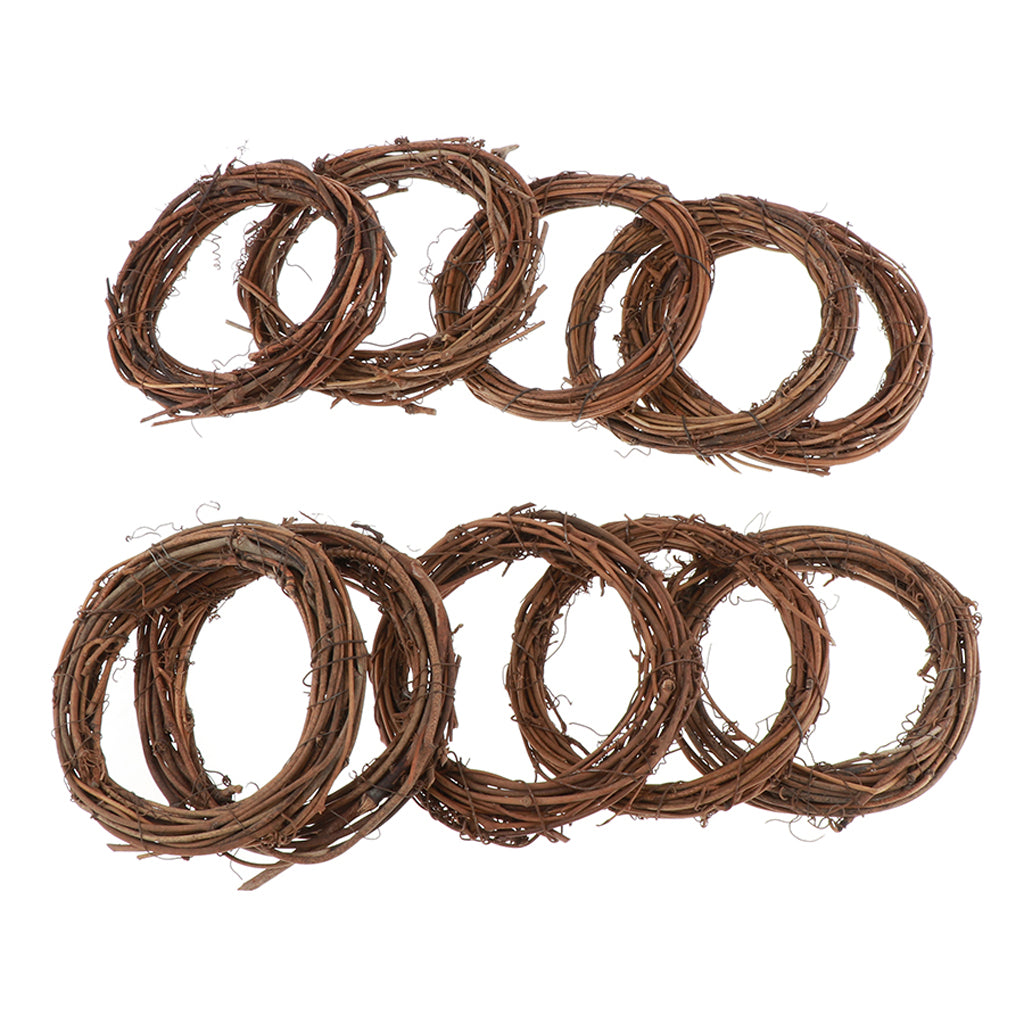 Maxbell 1 pack natural Rattan vine ring for Flower Wreath bridal garland round