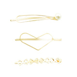 Maxbell 3pcs pearl Barrette Pin hair clip pins hair jewelry love heart waterdrop