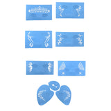 Maxbell 7 Sets Reusable Face Body Painting Stencil Template for Stage Make Up