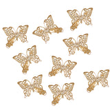 Maxbell 50pcs Antique Hair Clips Hollow Out Butterlfy Shape Hair Pin Headwear Gold