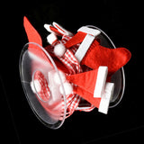 Maxbell 1 Roll of 5 Meters Plaid Christmas Hat Socks Ribbon for Gift Wrapping Red