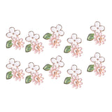 Maxbell 10x enamel Flower Embellishment flatback Button DIY jewelry findings crafts