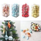 Maxbell 50pcs Electroplated Painted Christmas Balls Xmas Tree Ornaments  Light Blue