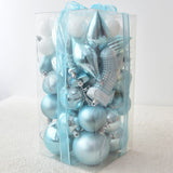 Maxbell 50pcs Electroplated Painted Christmas Balls Xmas Tree Ornaments  Light Blue