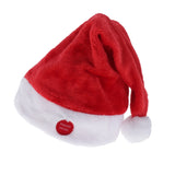 Maxbell Electric Christmas Hat Velvet Music Santa Claus Hat Red Velvet