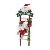 Maxbell Christmas Decorations Cloth Plush Santa Snowman Ladder Santa Claus Ladder