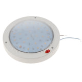 Maxbell RV Boat 22cm/8.66" Round LED Utility Dome Light with Switch DC12V-80V