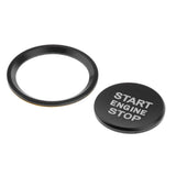 Maxbell Engine Start Stop Ignition Button Cover Trim Sticker For Audi A4 A5 Black