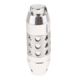 Maxbell Alloy Aluminum Car Automatic Gear Shift Knob Shifter With Button Silver
