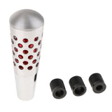 Maxbell Aluminium Alloy 12mm Length Manual Gear Shifter Knob with 3 Adapters Red