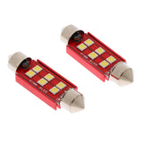 Maxbell Pair 41mm Universal Car Interior Festoon 3030 6SMD LED Courtesy Light White