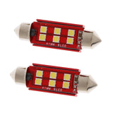 Maxbell Pair 41mm Universal Car Interior Festoon 3030 6SMD LED Courtesy Light White