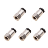 Maxbell 5Pcs DPCF4-M5 Air Water Hose Tube Push In Female Thread Pneumatic Fittings