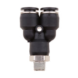 Maxbell 5 Pieces Air Water Hose Triple Push In Male Thread Pneumatic DPX-X8-01