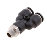 Maxbell 5 Pieces Air Water Hose Triple Push In Male Thread Pneumatic DPX-X8-01