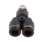 Maxbell 5 Pieces Air Water Hose Triple Push In Male Thread Pneumatic DPX-X8-01