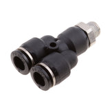 Maxbell 5 Pieces Air Water Hose Triple Push In Male Thread Pneumatic DPX-X8-01
