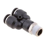 Maxbell 5 Pieces Air Water Hose Triple Push In Male Thread Pneumatic DPX-X8-02