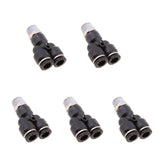 Maxbell 5 Pieces Air Water Hose Triple Push In Male Thread Pneumatic DPX-X8-02