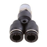 Maxbell 5 Pieces Air Water Hose Triple Push In Male Thread Pneumatic DPX-X8-02