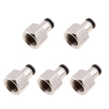 Maxbell 5PCS DPCF4-02 Air Water Hose Tube Push In Female Thread Pneumatic Fittings