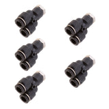 Maxbell 5 Pieces Air Water Hose Triple Push In Male Thread Pneumatic DPX-X8-M5