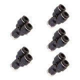 Maxbell 5 Pieces Air Water Hose Triple Push In Male Thread Pneumatic DPX-X8-M5