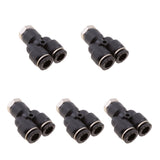 Maxbell 5 Pieces Air Water Hose Triple Push In Male Thread Pneumatic DPX-X8-M5