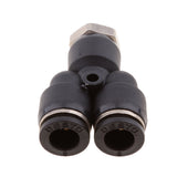 Maxbell 5 Pieces Air Water Hose Triple Push In Male Thread Pneumatic DPX-X8-M5