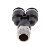 Maxbell 5 Pieces Air Water Hose Triple Push In Male Thread Pneumatic DPX-X8-03
