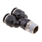 Maxbell 5 Pieces Air Water Hose Triple Push In Male Thread Pneumatic DPX-X8-03