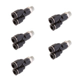 Maxbell 5 Pieces Air Water Hose Triple Push In Male Thread Pneumatic DPX-X6-01