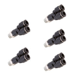 Maxbell 5 Pieces Air Water Hose Triple Push In Male Thread Pneumatic DPX-X6-01
