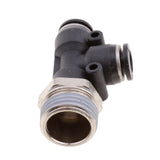 Maxbell 5 Pieces Air Water Line Hose Tube Triple Push In Pneumatic Fitting DPD-D8-04