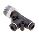 Maxbell 5 Pieces Air Water Line Hose Tube Triple Push In Pneumatic Fitting DPD-D6-03
