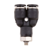 Maxbell 5 Pieces Air Water Hose Triple Push In Male Thread Pneumatic DPX-X6-M5