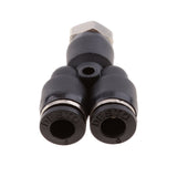 Maxbell 5 Pieces Air Water Hose Triple Push In Male Thread Pneumatic DPX-X6-M5