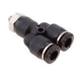 Maxbell 5 Pieces Air Water Hose Triple Push In Male Thread Pneumatic DPX-X6-M5