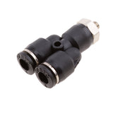 Maxbell 5 Pieces Air Water Hose Triple Push In Male Thread Pneumatic DPX-X6-M5